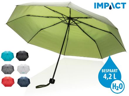 20.5 inch impact aware rpet mini paraplu.