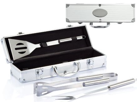 3-delige aluminium barbecue set