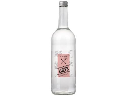 glazen fles met 750 ml bronwater