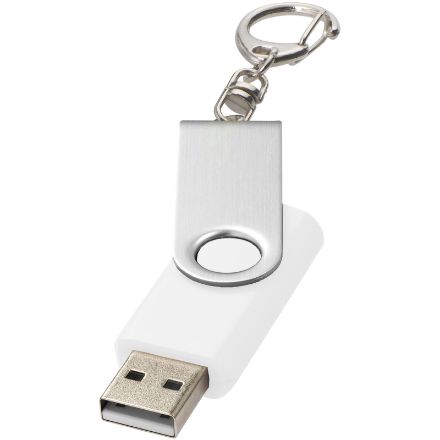 rotate usb met sleutelhanger 32gb - wit