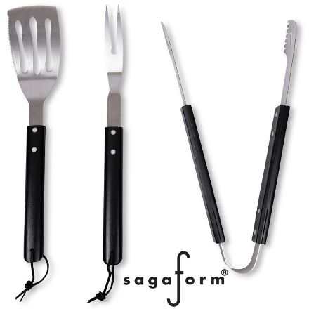 sagaform fredde barbecue set 3-delig