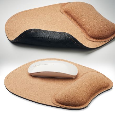 ergonomische muismat van kurk