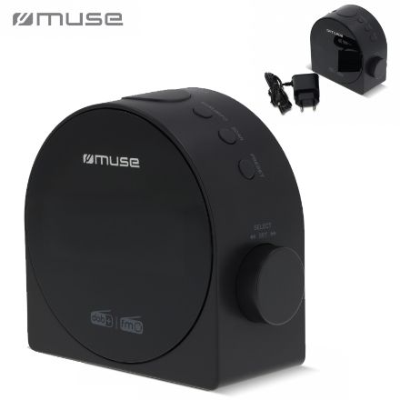 muse dab/dab+ fm dual alarm clock radio