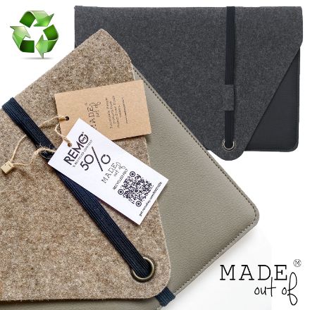 recycled vilt appelleder laptop sleeve 15 inch