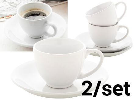 espresso set met 2 kopjes en schoteltjes 90 ml