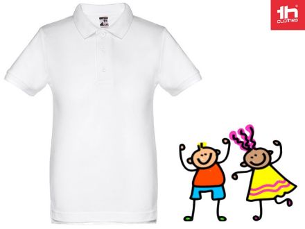 thc adam kids kinder polo 195 gr wit