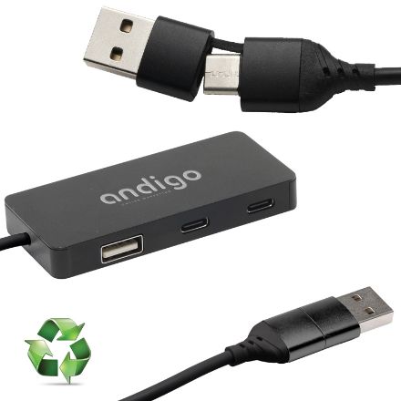 tecco recycled alu usb hub