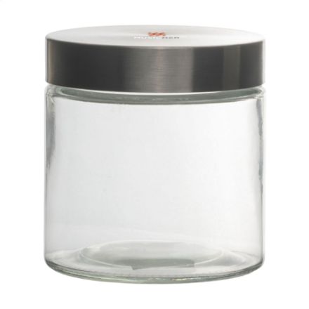 voorraadpot helder glas aluminium deksel 500 ml