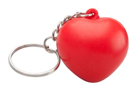 anti-stressbal metalen sleutelhanger i.v.v hart