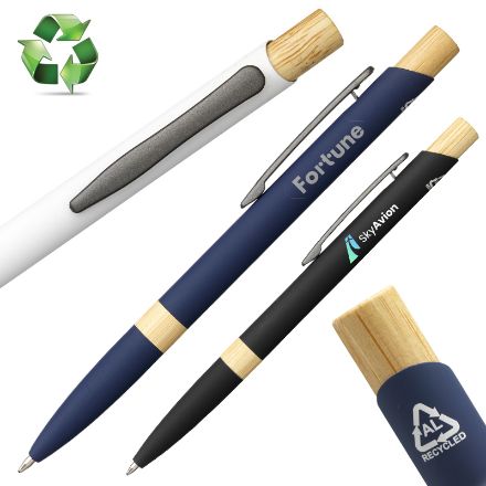 yuri recycled aluminium pen blauwe inkt