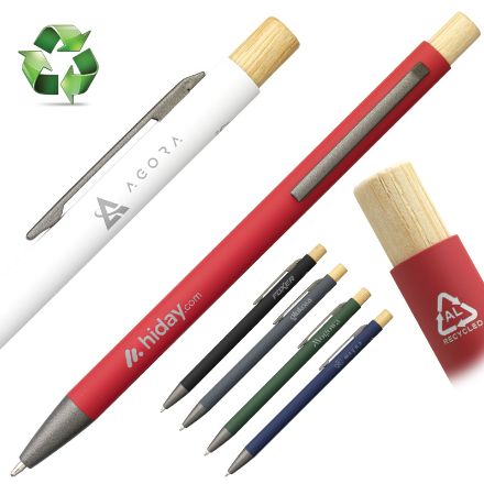 xava recycled aluminium pen blauwe inkt