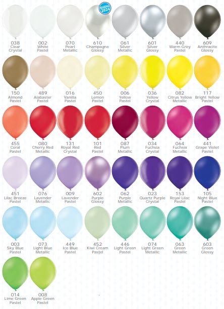Kleurenpallet van ballonnen, pastel