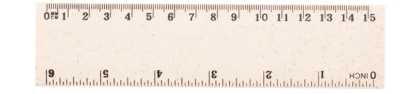 Liniaal gemaakt van tarwestrovezels