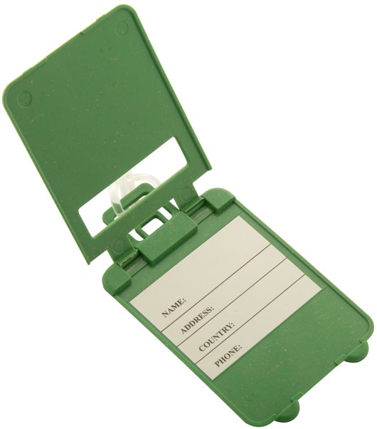 Bagagelabels gemaakt van tarwestro