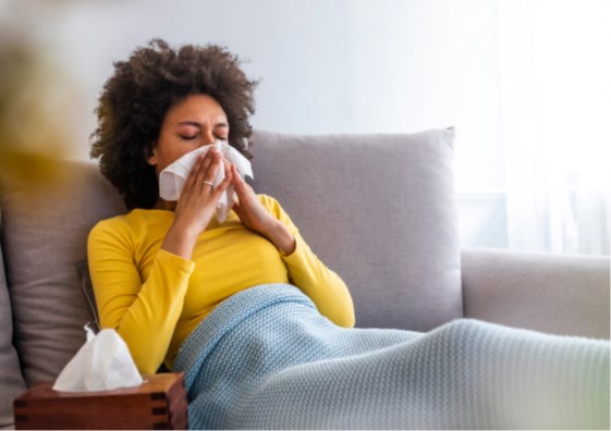 Zieke collega's gebruiken vaak tissues