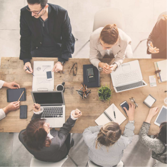 samenkomen met collega's